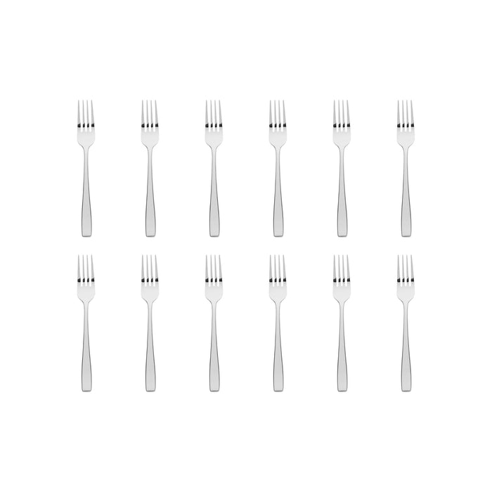 Godinger Chisel Mirrored 18/0 Stainless Steel Salad Fork Set Of 12