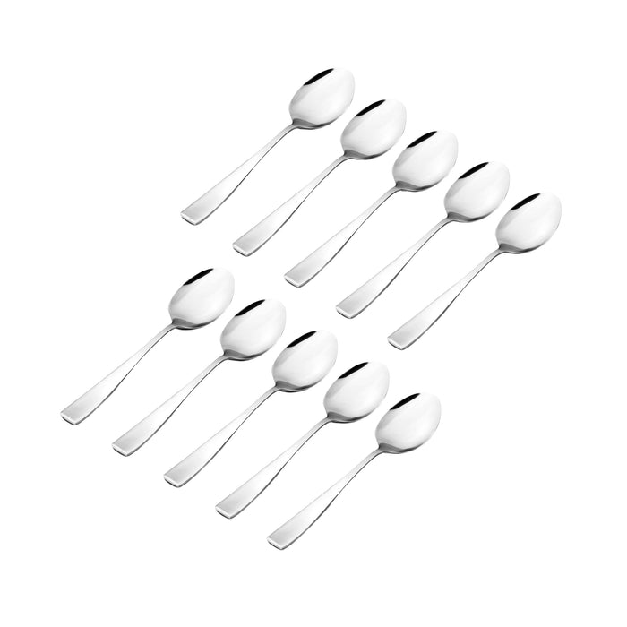 Godinger Chisel Mirrored 18/0 Stainless Steel Tablespoon Set Of 10