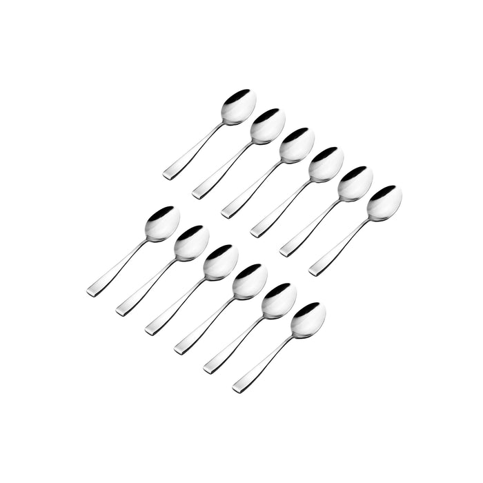 Godinger Chisel Mirrored 18/0 Stainless Steel Teaspoon Set Of 12