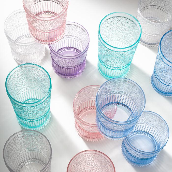 Godinger Claro Blue Acrylic Double Old Fashion Set Of 4