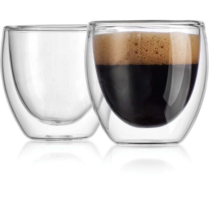 Godinger Coffee Double Wall Espresso Tumbler Small Set Of 2