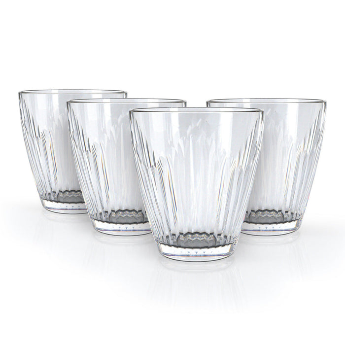 godinger Cordelia Double Old Fashion Glass Set of 4