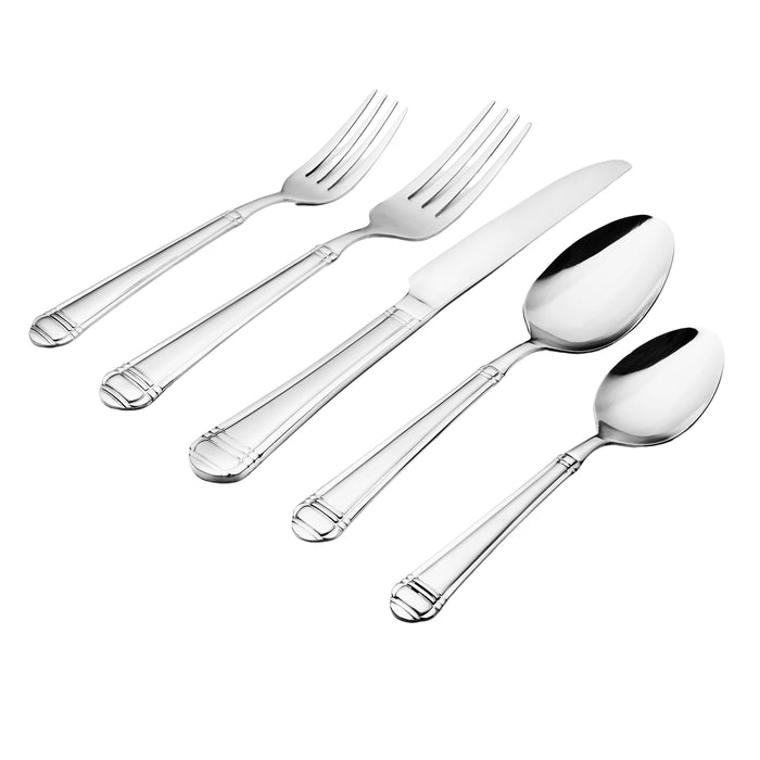 Godinger Crete Sandblast Matte 18/0 Stainless Steel 20 Piece Flatware Set Service For 4