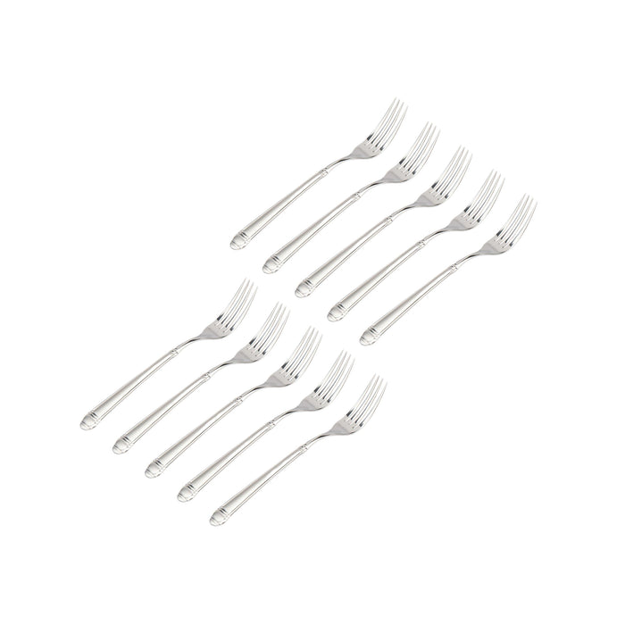 Godinger Crete Sandblast Mirrored 18/0 Stainless Steel Salad Fork Set Of 10