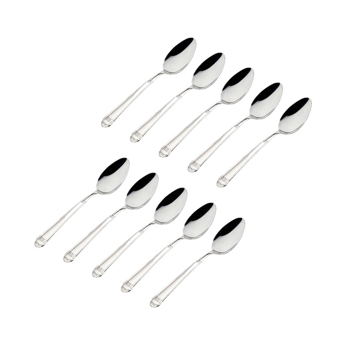 Godinger Crete Sandblast Mirrored 18/0 Stainless Steel Tablespoon Set Of 10