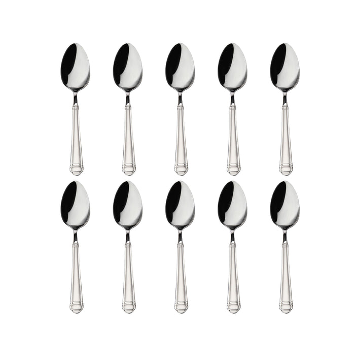 godinger Crete Sandblast Mirrored 18/0 Stainless Steel Tablespoon Set of 10