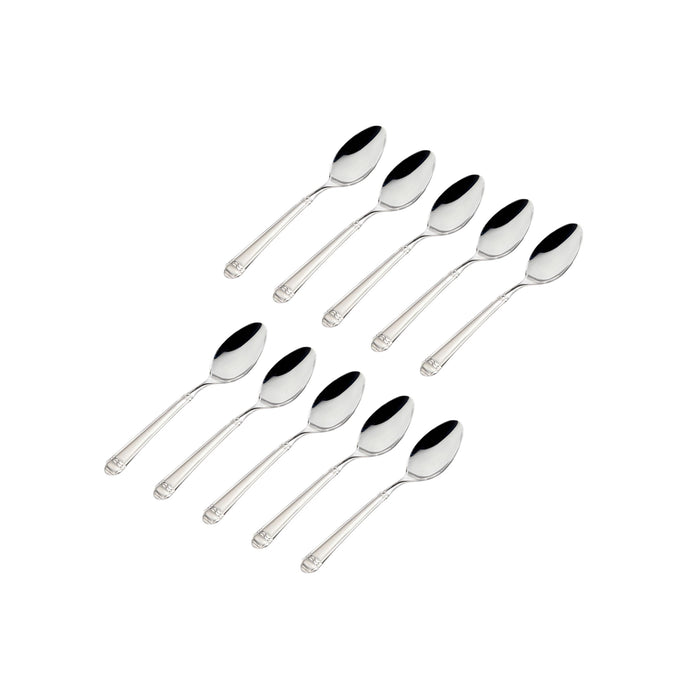 Godinger Crete Sandblast Mirrored 18/0 Stainless Steel Teaspoon Set Of 10
