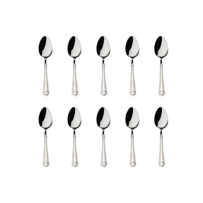 Godinger Crete Sandblast Mirrored 18/0 Stainless Steel Teaspoon Set Of 10