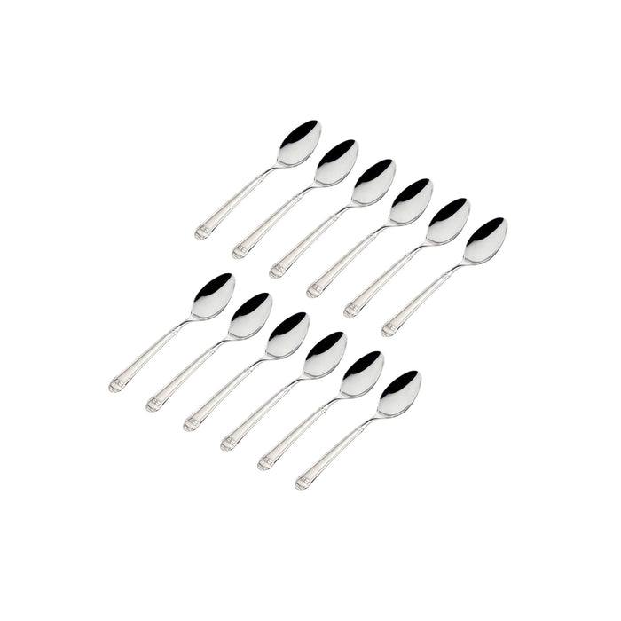 Godinger Crete Sandblast Mirrored 18/0 Stainless Steel Teaspoon Set Of 12