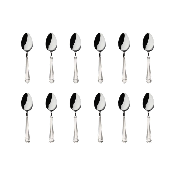 Godinger Crete Sandblast Mirrored 18/0 Stainless Steel Teaspoon Set Of 12