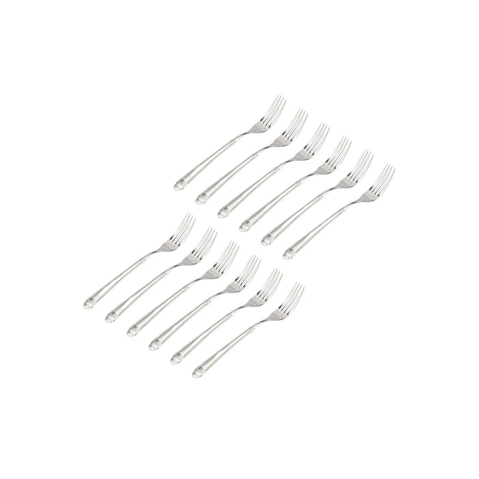 Godinger Crete Sandblasted Mirrored 18/0 Stainless Steel Salad Fork Set Of 12