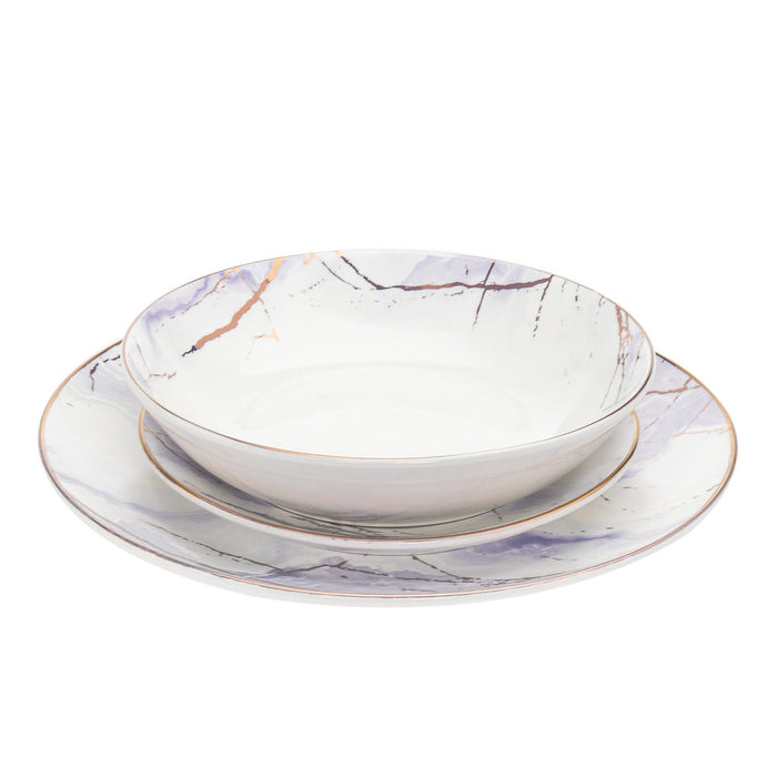 Godinger Devon Porcelain 16 Piece Dinnerware Set Service For 4