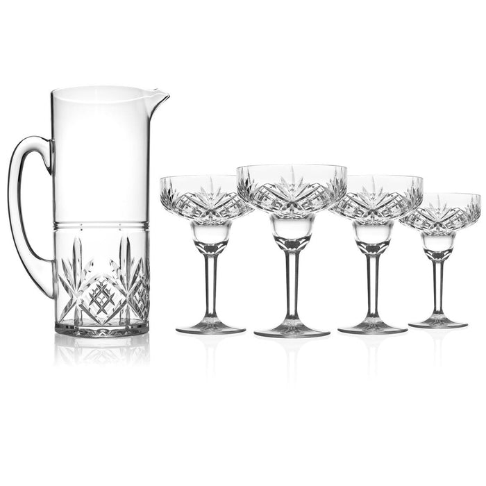 godinger Dublin Acrylic 5 Piece Margarita & Pitcher Set