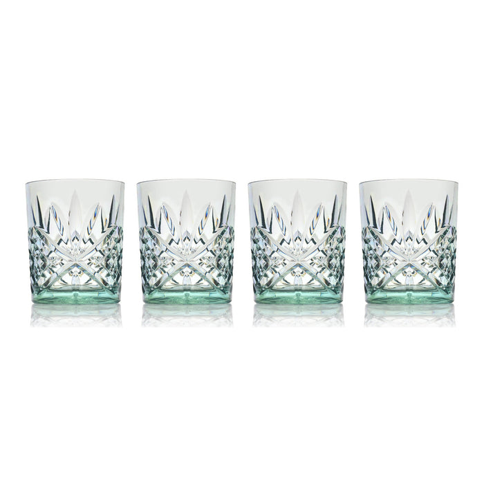 Godinger Dublin Acrylic Seafoam Double Old Fashion Set Of 4