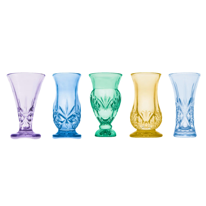 Godinger Dublin Crystal 5 Piece Spring Bud Vase Set
