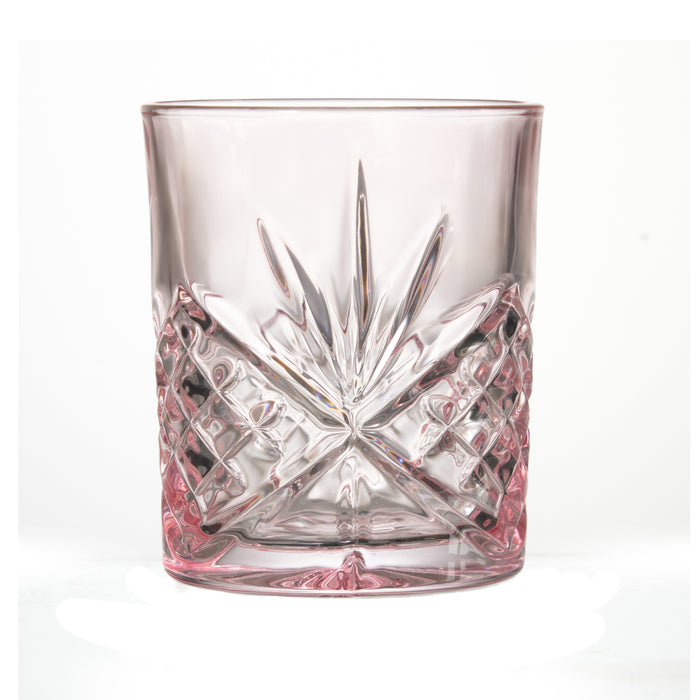 Godinger Dublin Crystal Blush Double Old Fashion Set Of 4