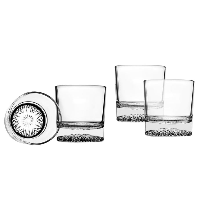 godinger Dublin Crystal Contempo Double Old Fashion Set of 4