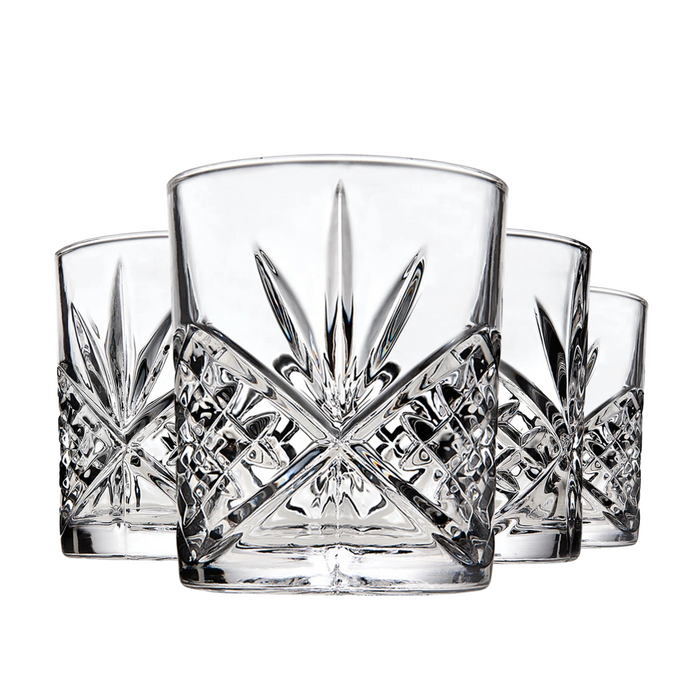 Godinger Dublin Crystal Double Old Fashion Set Of 4