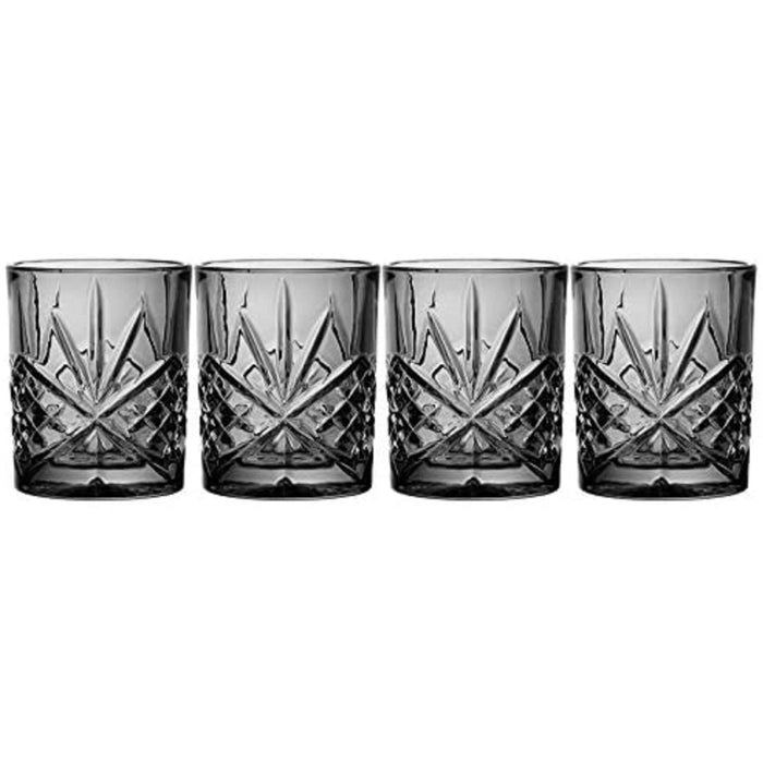 Godinger Dublin Crystal Midnight Double Old Fashion Set Of 4