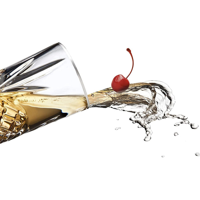 Godinger Dublin Crystal Platinum Rim Highball Set Of 4