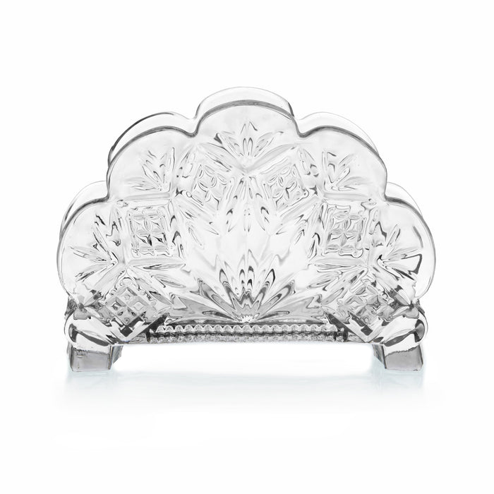 Godinger Dublin Crystal Scalloped Standing Napkin Holder
