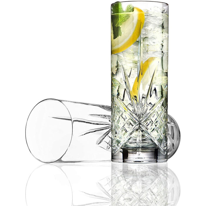 Godinger Dublin Crystal Tom Collins Highball Glass Set Of 4