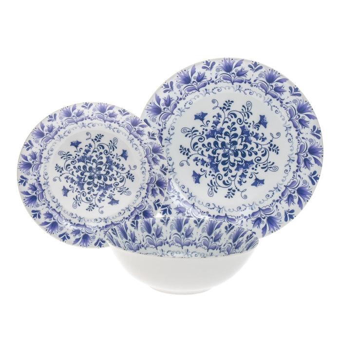 godinger Fiori Porcelain 12 Piece Dinnerware Set Service For 4