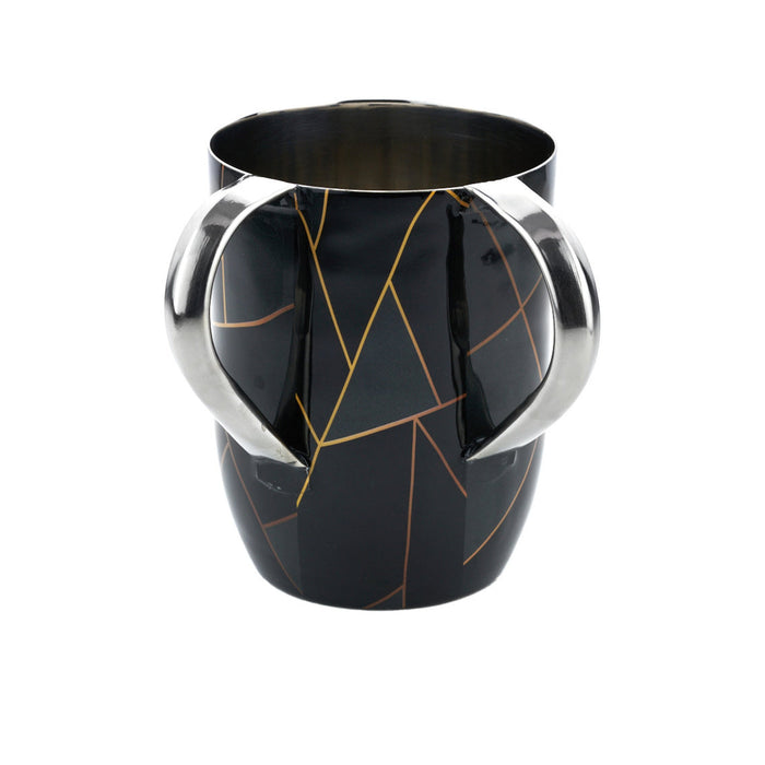 Godinger Abstract Lines Black & Gold Marble Wash Cup
