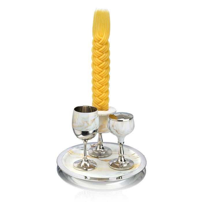 Godinger Abstract White & Gold Havdalah
