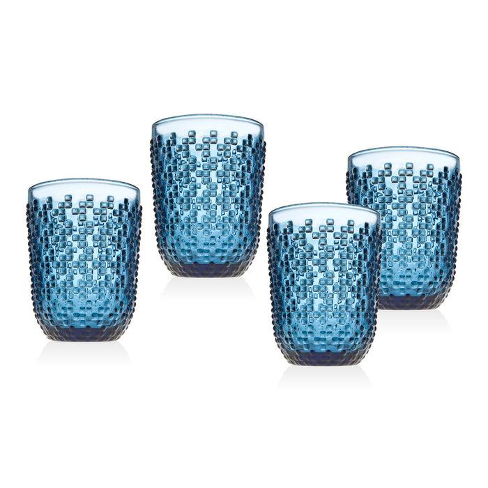 Godinger Alba Blue Double Old Fashion Set Of 4