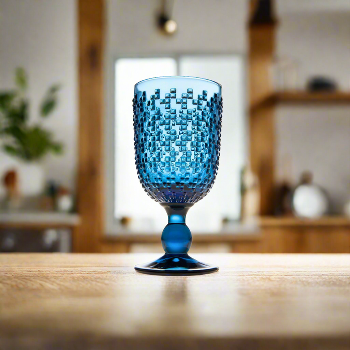 Godinger Alba Blue Goblet Set Of 4