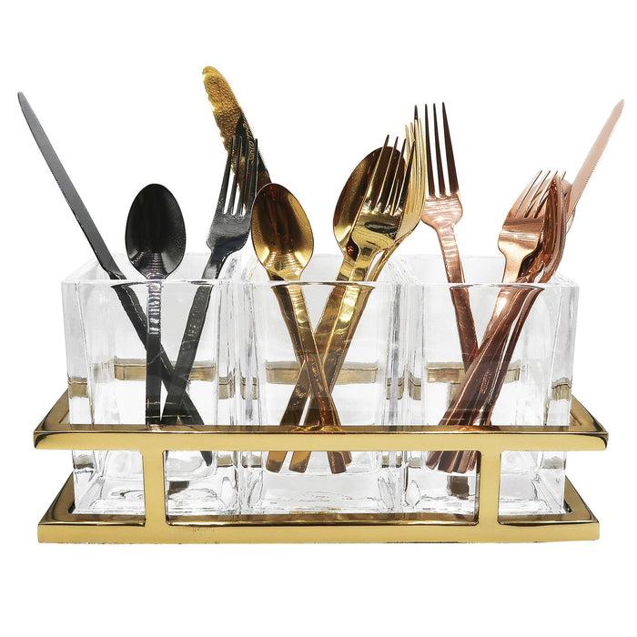 Godinger Aspen Gold Flatware Caddy