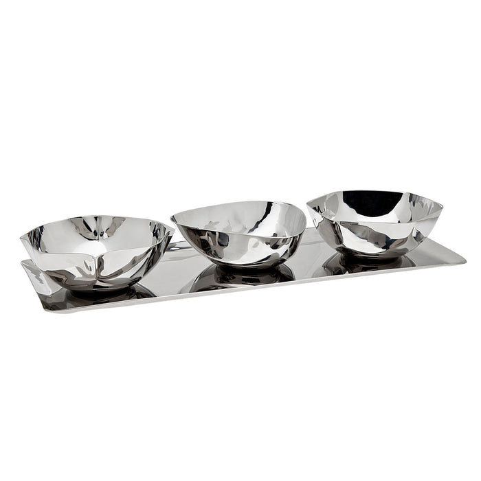 godinger Auburn Serving Tray & Appetizer Bowls