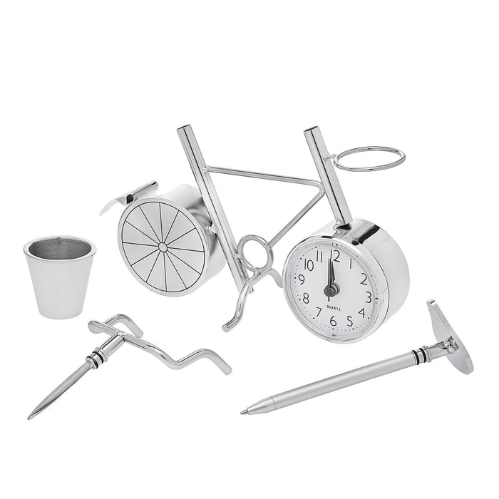 Godinger Bicycle Desk Set Clock