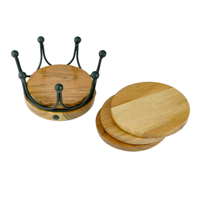 Godinger Black Crown Coaster Set