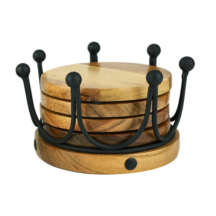 godinger Black Crown Coaster Set