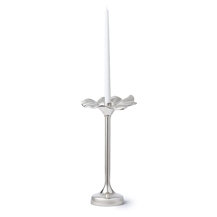 Godinger Blossom Platinum Tapered Candle Holder 13"