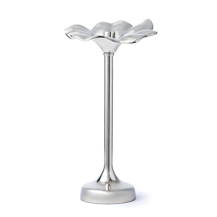 godinger Blossom Platinum Tapered Candle Holder 13"