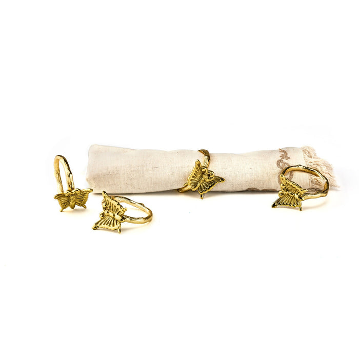 Godinger Butterfly Napkin Ring Set