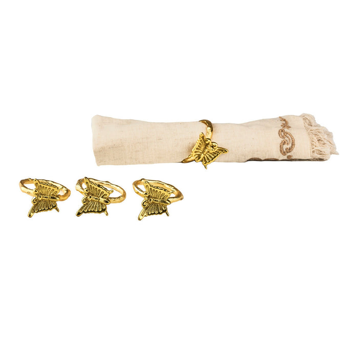 Godinger Butterfly Napkin Ring Set