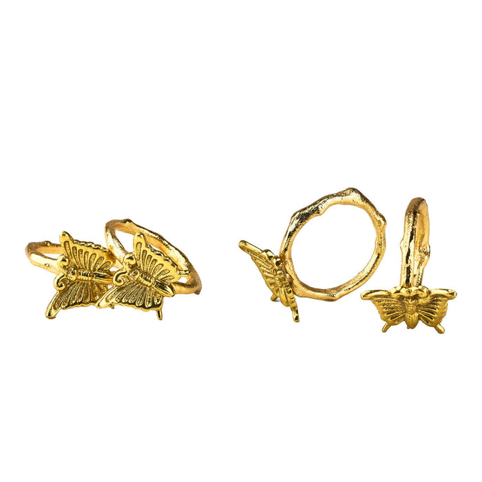 godinger Butterfly Napkin Ring Set