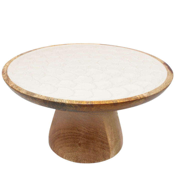 godinger Capri White Cake Stand