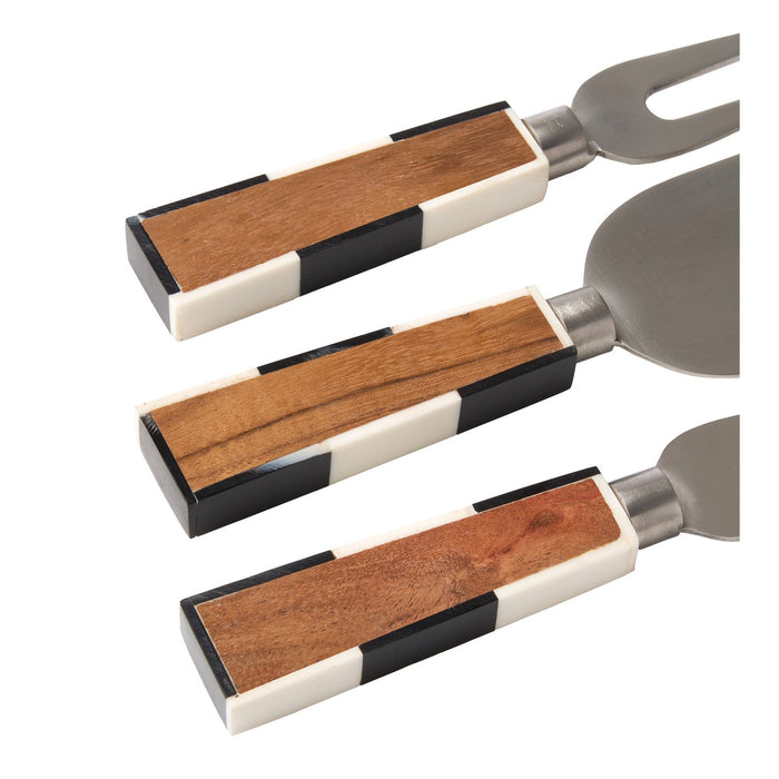 Godinger Chenonceau Checkerboard Cheese Tool Set