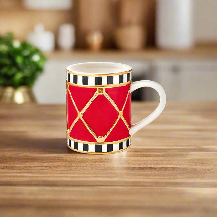 Godinger Christmas Checkered Drum Mug