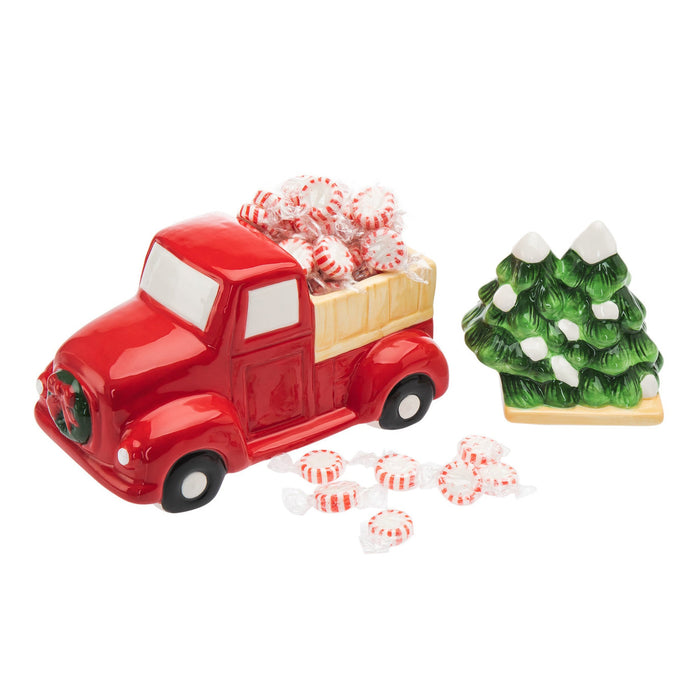 godinger Christmas Pickup Truck Candy Dish