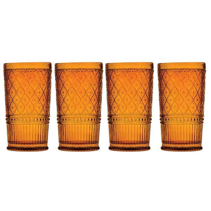 Godinger Claro Amber Highball Set Of 4