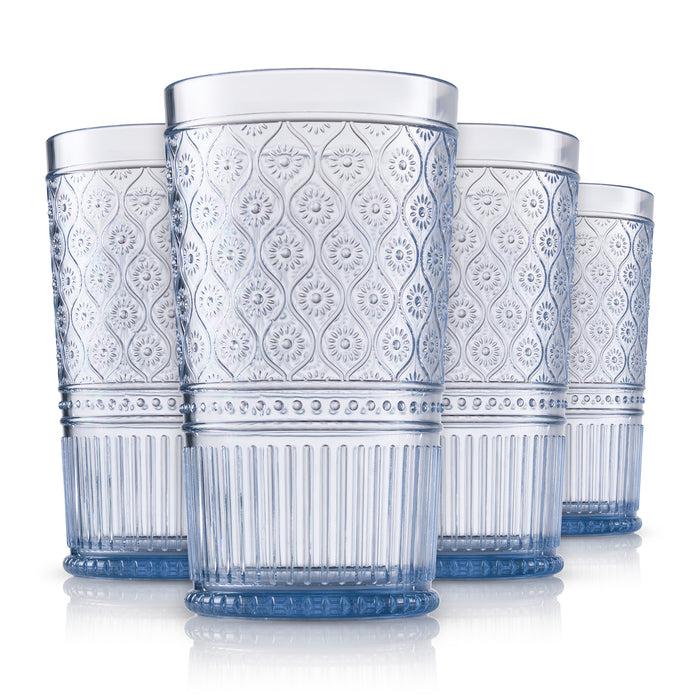 godinger Claro Blue Acrylic Highball Set of 4