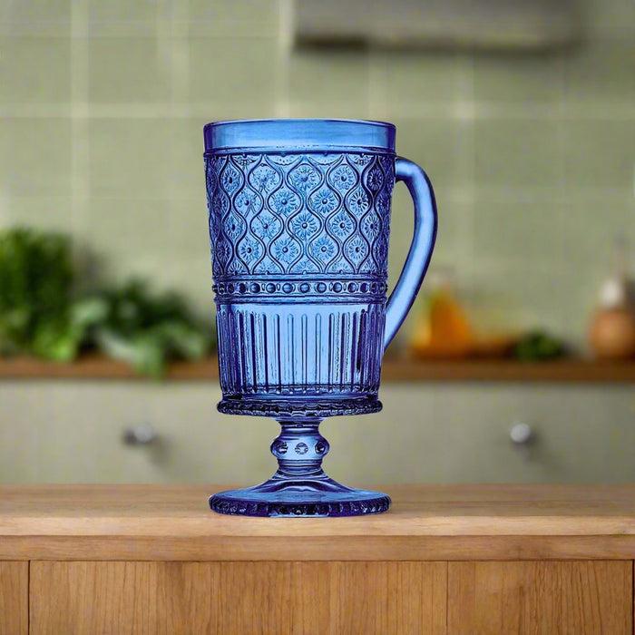 Godinger Claro Blue Footed Coffee Mug Set Of 4