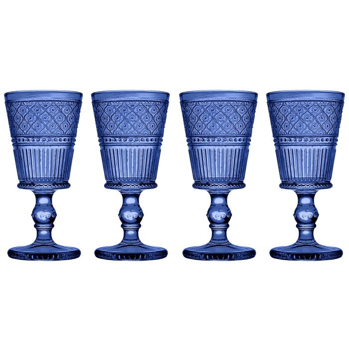 godinger Claro Blue Goblet Set of 4