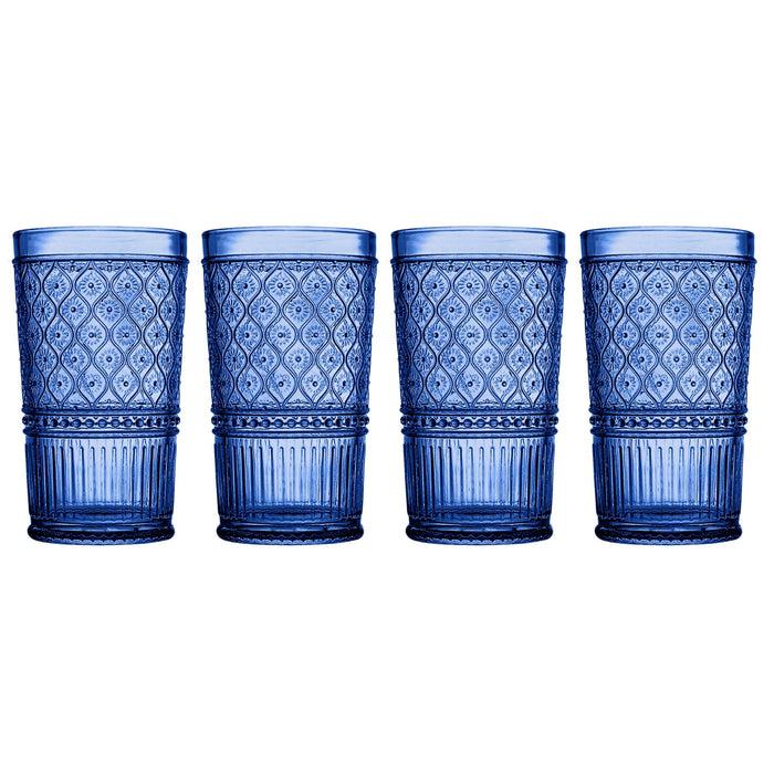 godinger Claro Blue Highball Set of 4